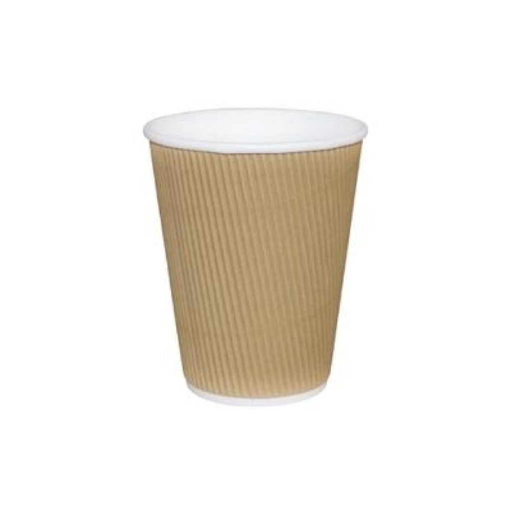 12oz Kraft Ripple Coffee Cup