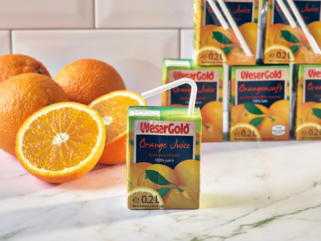 Pure Orange Juice Carton