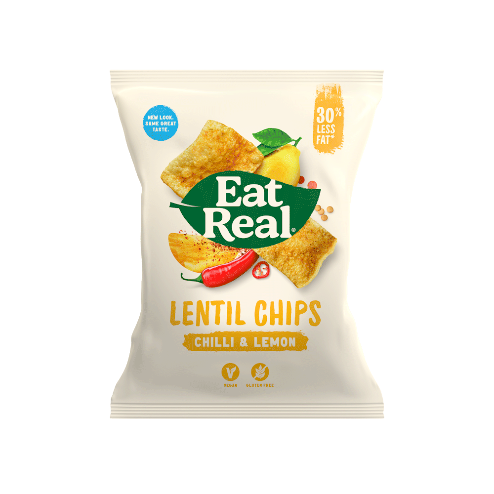 EAT REAL Lentil Chips Chilli & Lemon