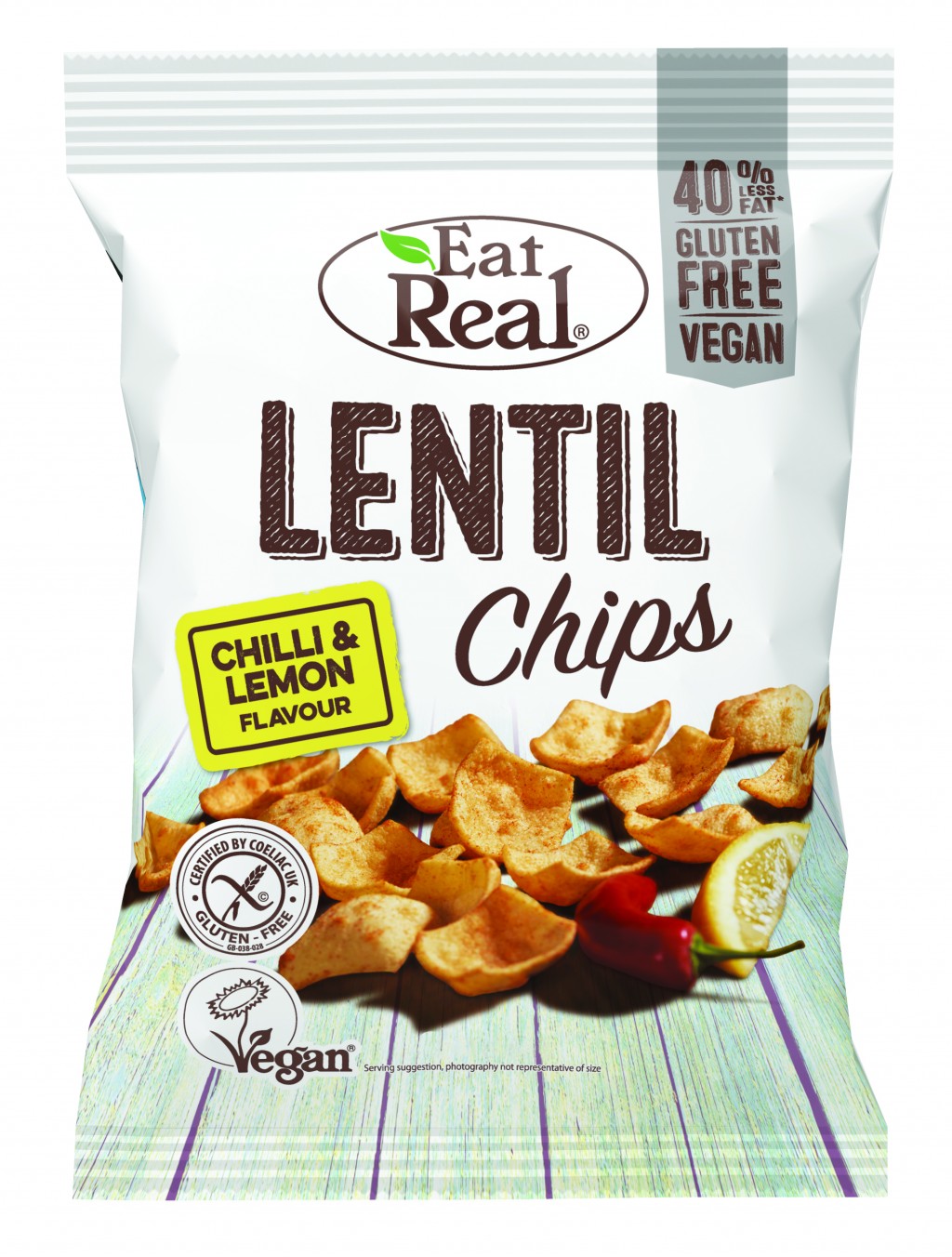 EAT REAL Lentil Chips Chilli & Lemon