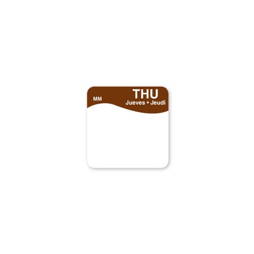 Removable Labels - Thursday - Brown