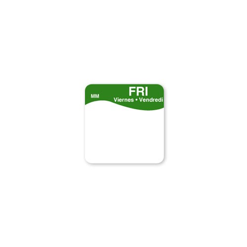 Removable Labels - Friday- Green