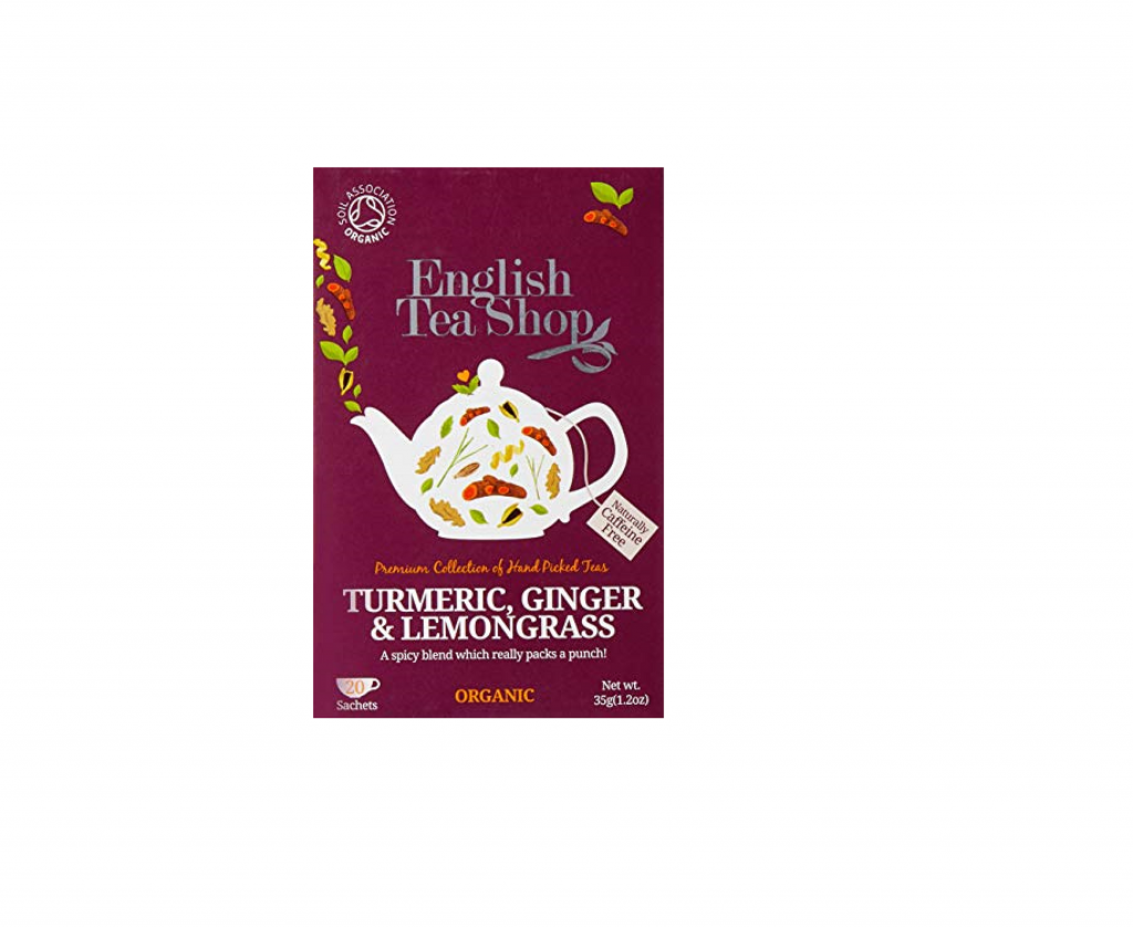 ENGLISH TEA SHOP Organic Turmeric Lemongrass & Ginger Tea & Envelope Tea