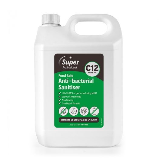 SUPER PROFESSIONAL Food Safe Anti-Bacterial Sanitiser (C12)