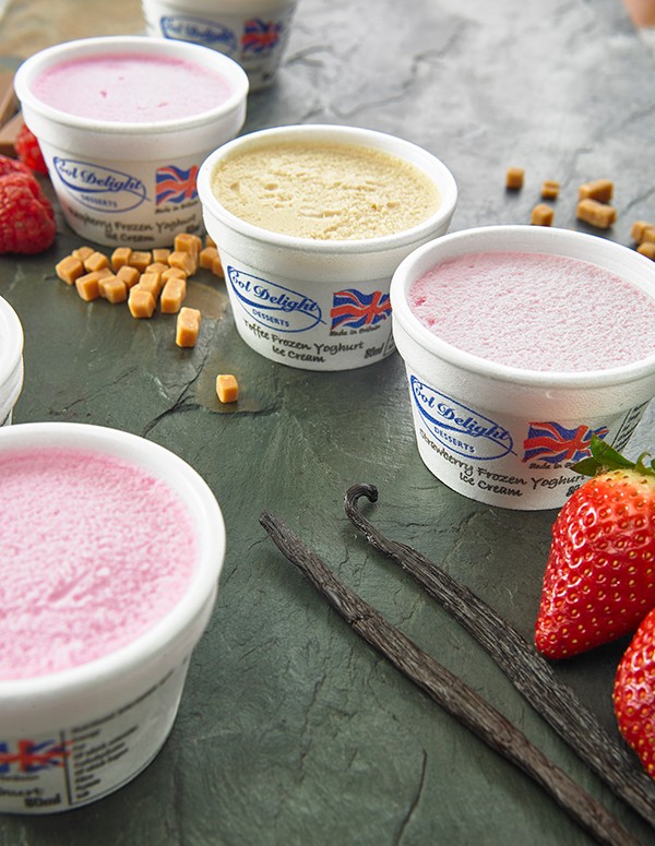Raspberry Flavoured Frozen Yogurt Tubs
