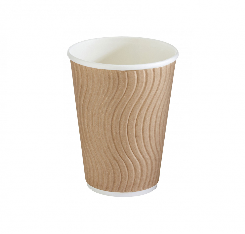 12oz Brown Double Wall Coffee Cups