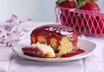 MADEMOISELLE DESSERTS Strawberry Jam Sponge Puddings