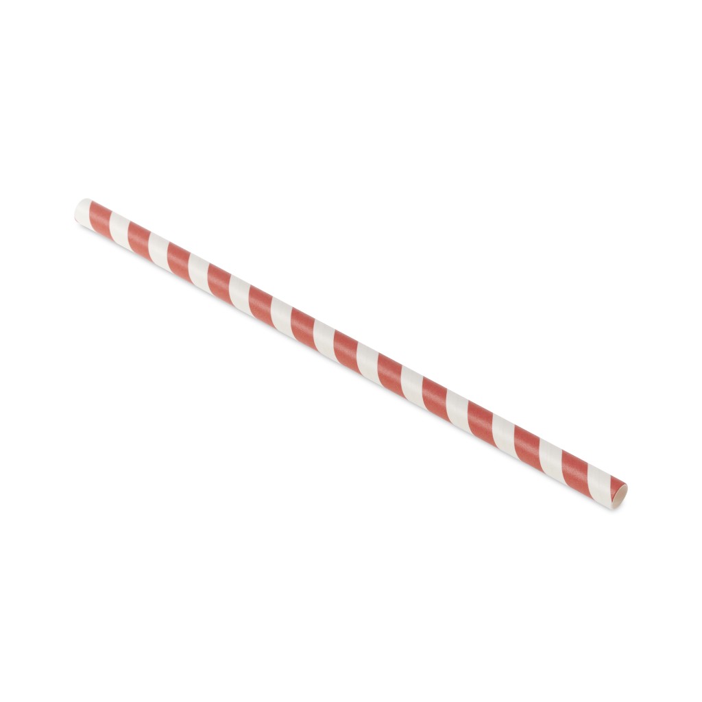 LOVE STRUCK Red Stripe Paper Straws
