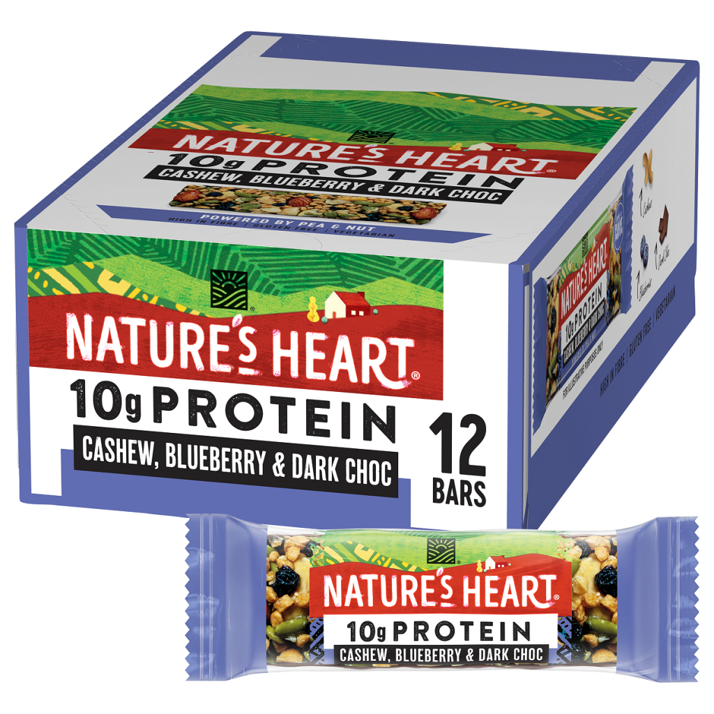 NATURE'S HEART Cashew, Blueberry & Dark Chocolate Bars