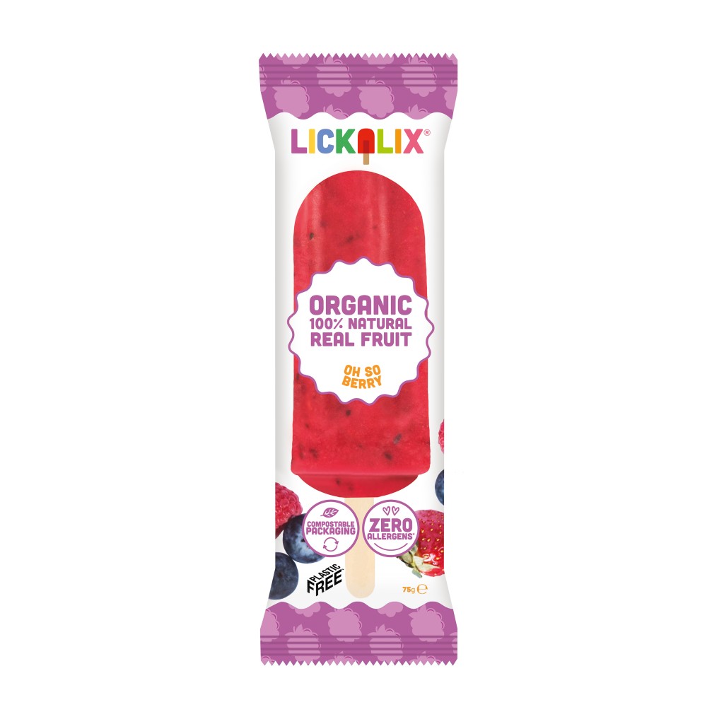 LICKALIX Organic Ice Lolly Oh So Berry
