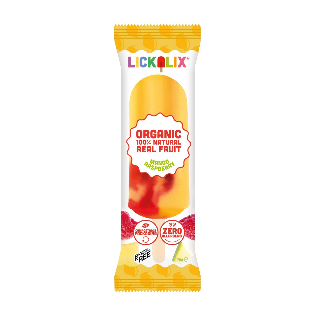 LICKALIX Organic Ice Lolly Mango Raspberry