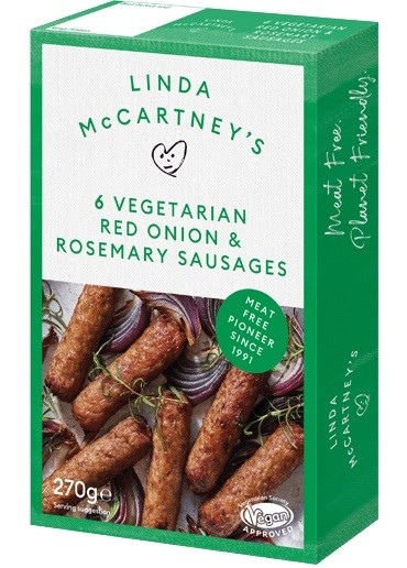 LINDA MCARTNEY Rosemary & Red Onion Vegetable Sausages