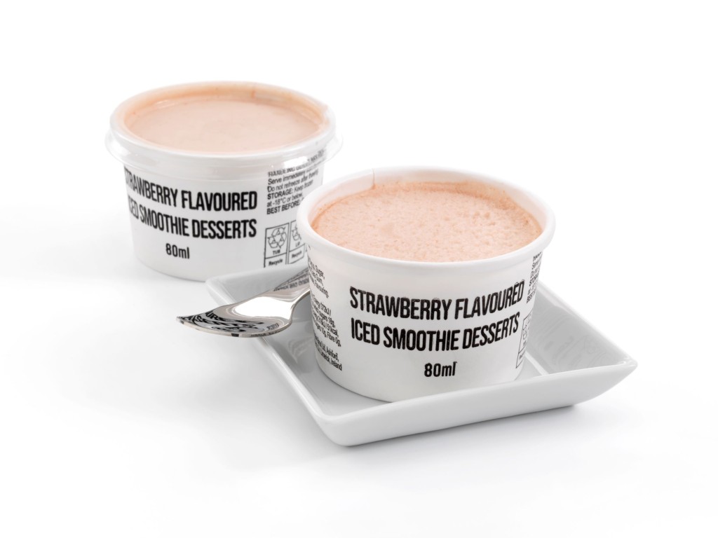 Strawberry Flavoured Iced Smoothie Dessert
