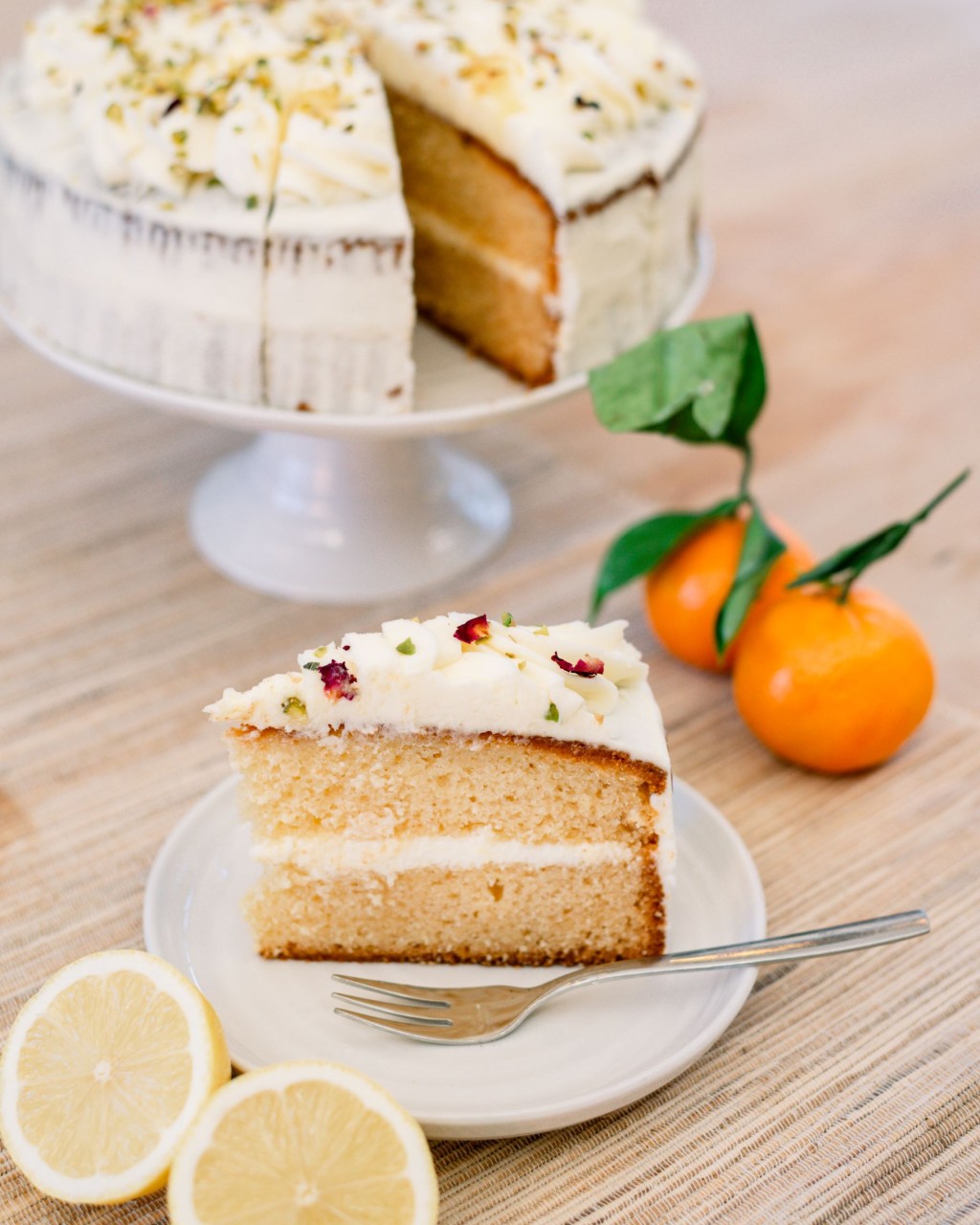 SUSSEX BAKES Persian Style Lemon & Geranium Cake