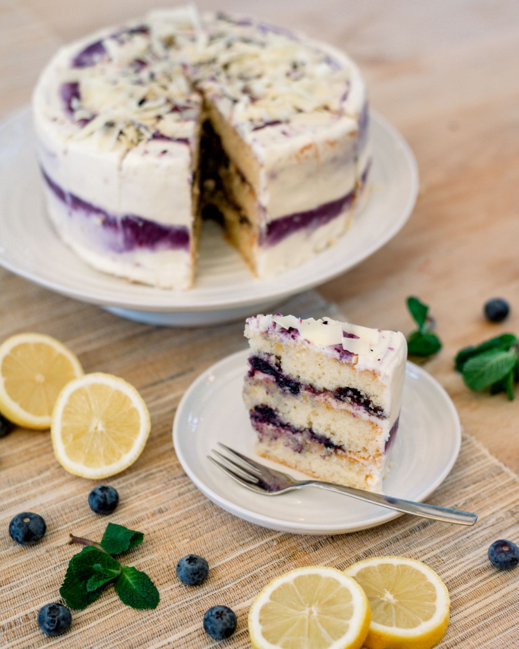 SUSSEX BAKES Lemon & Blueberry Cake
