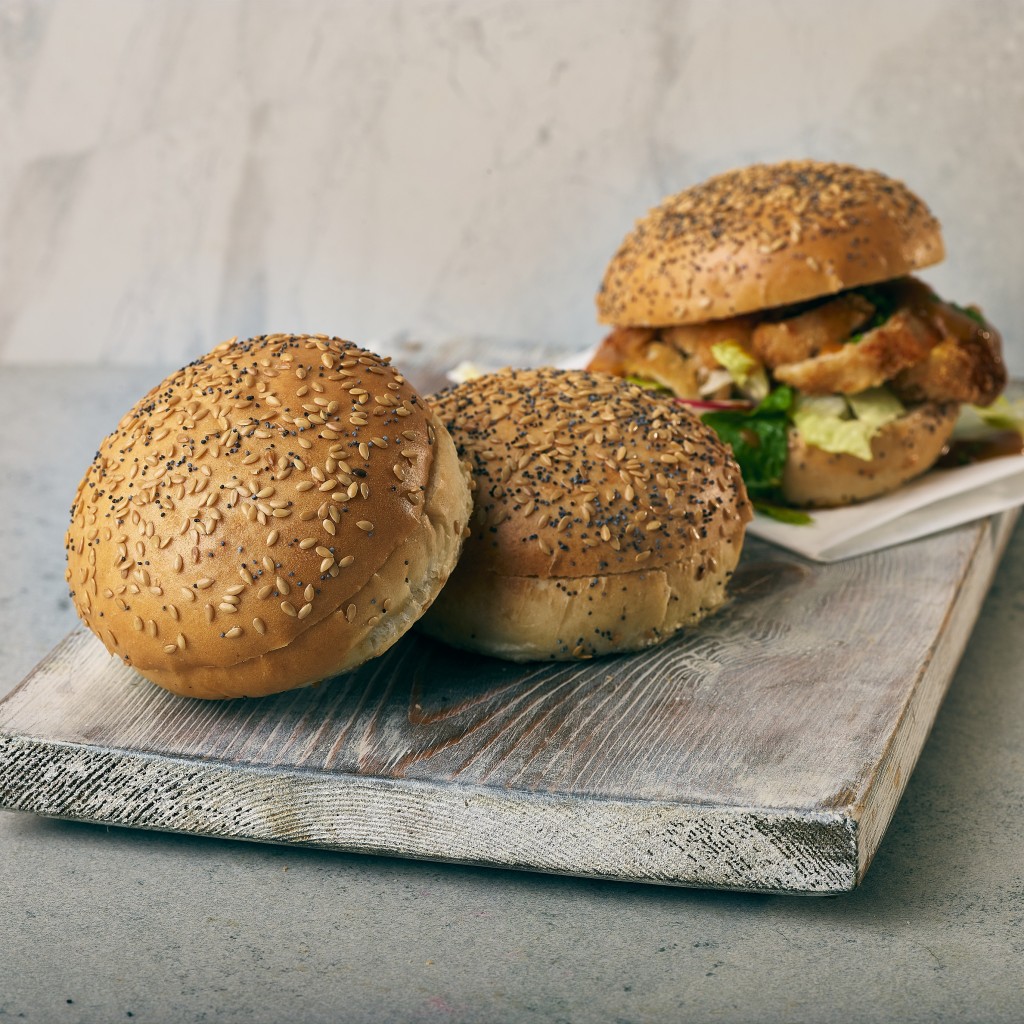 Poppy & Lineseed Topped Sourdough Buns