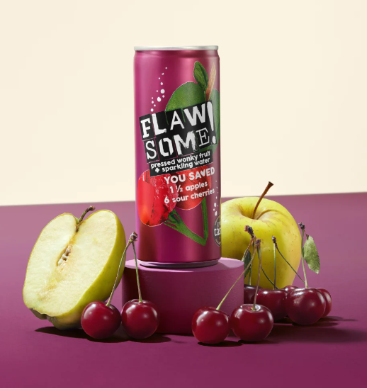 FLAWSOME! Apple & Sour Cherry Sparling Juice Drink