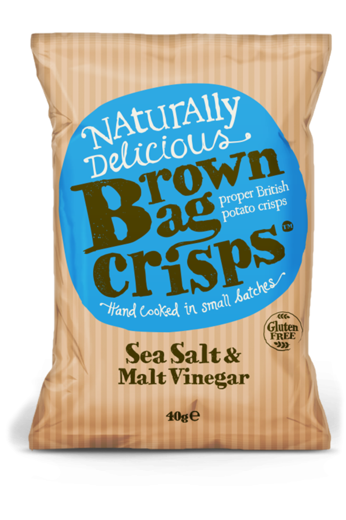 BROWN BAG CRISPS Sea Salt & Malt Vinegar 