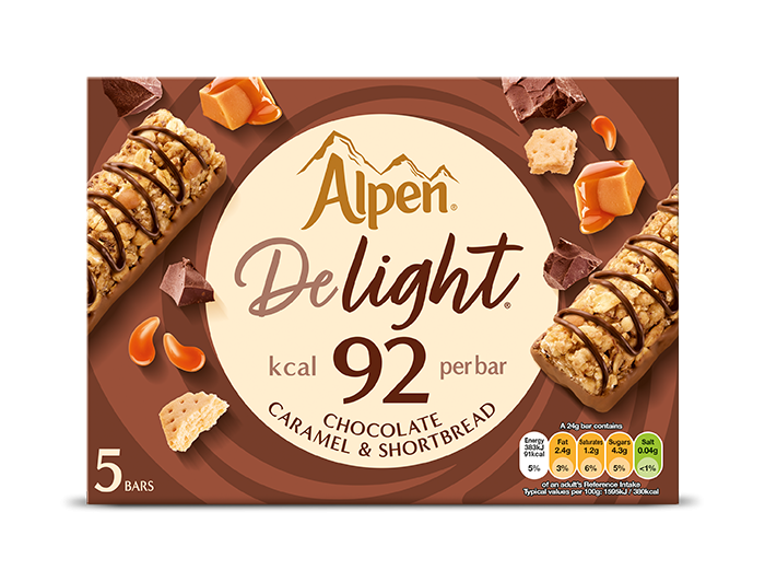 ALPEN Delight Bar - Chocolate, Caramel & Shortbread