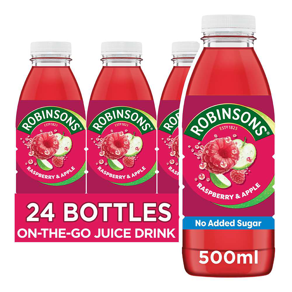 ROBINSONS Real Fruit Raspberry & Apple (Bottle)      