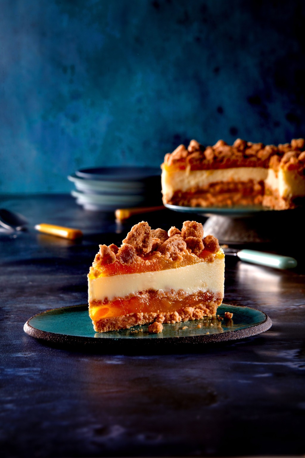 MADEMOISELLE DESSERTS Peach Cobbler Cheesecake