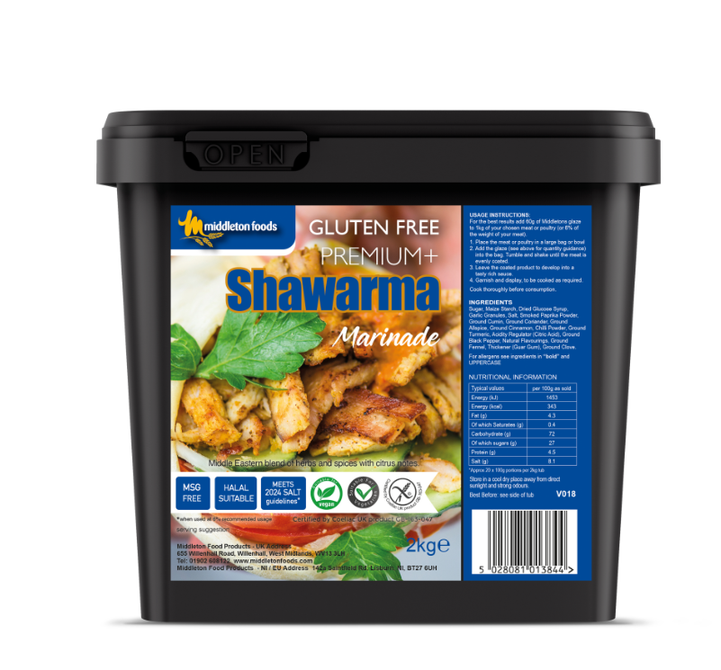 MIDDLETON'S Premium Plus Shawarma Gluten Free Marinade