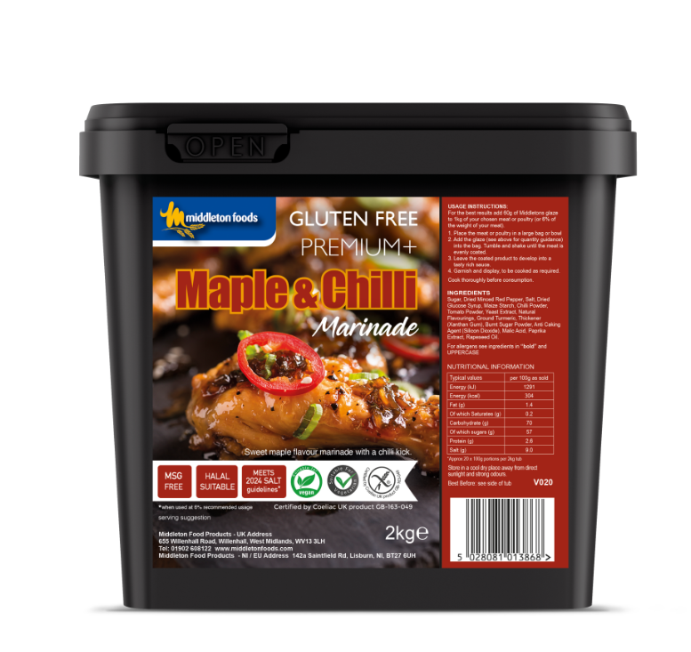 MIDDLETON'S Premium Plus Maple & Chilli GF Marinade