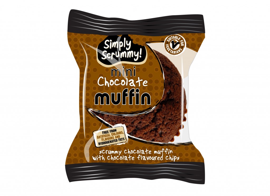 SIMPLY SCRUMMY Reduced Sugar Mini Chocolate Muffin