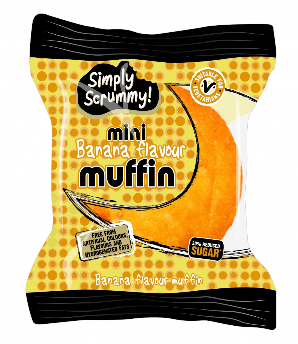 SIMPLY SCRUMMY Reduced Sugar Mini Banana Muffin