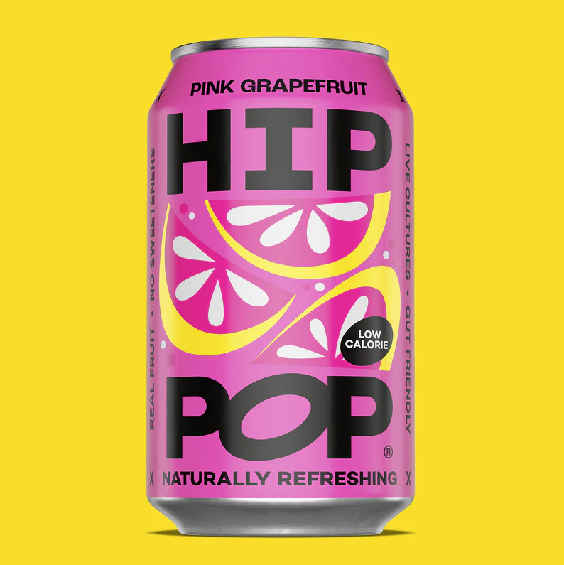 HIP POP Pink Grapefruit Soda