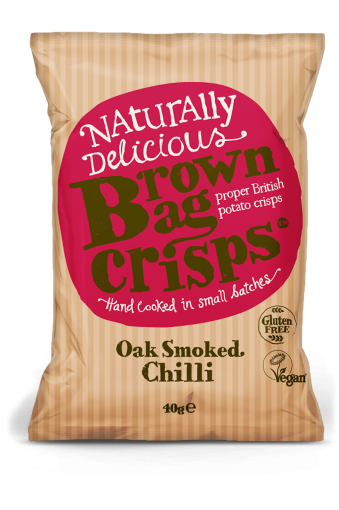BROWN BAG CRISPS Oak Smoked Chilli Potato Crisps