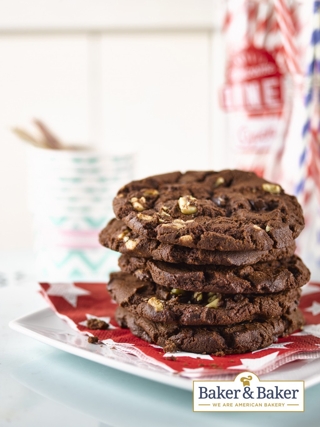 BAKER & BAKER Premium Triple Chocolate Cookies