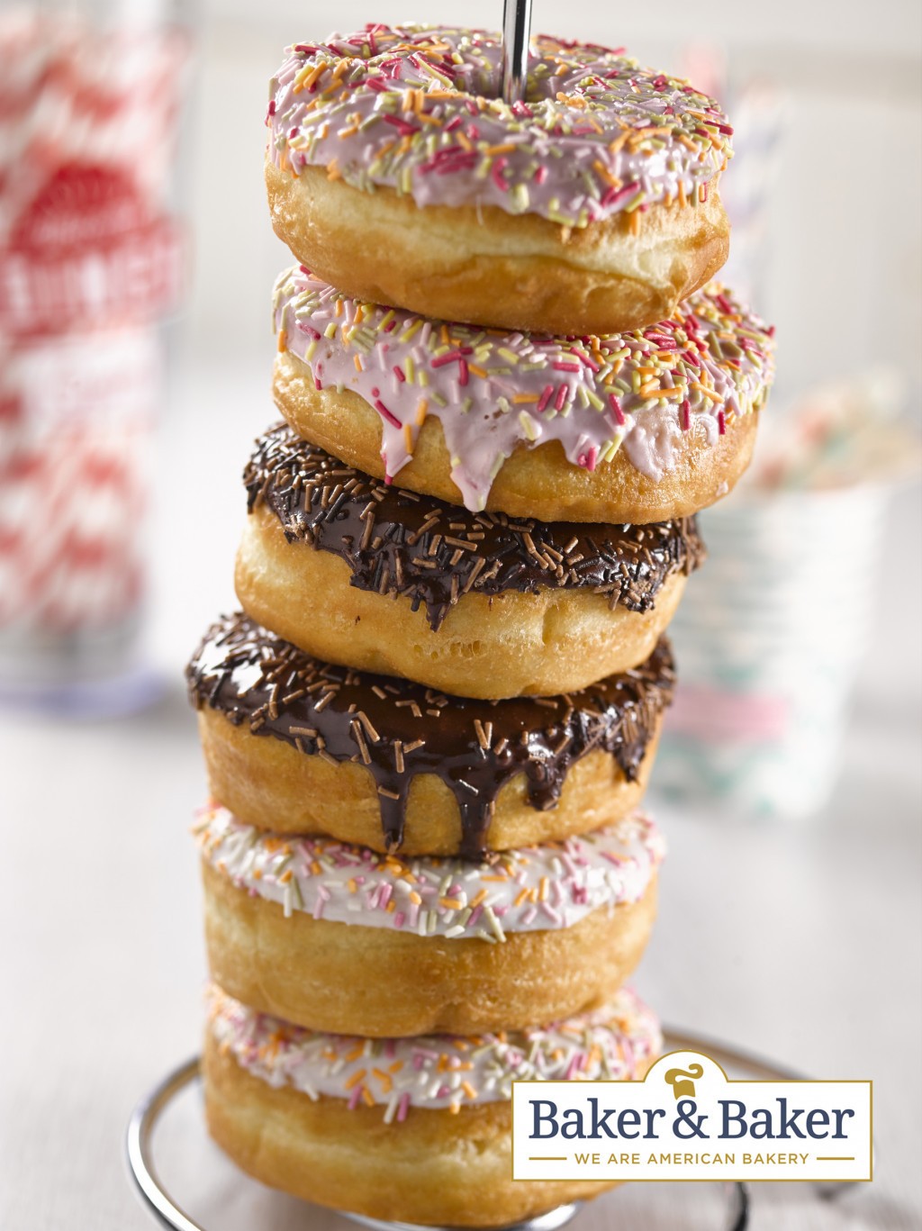 BAKER & BAKER Topped Mixed Ring Doughnuts