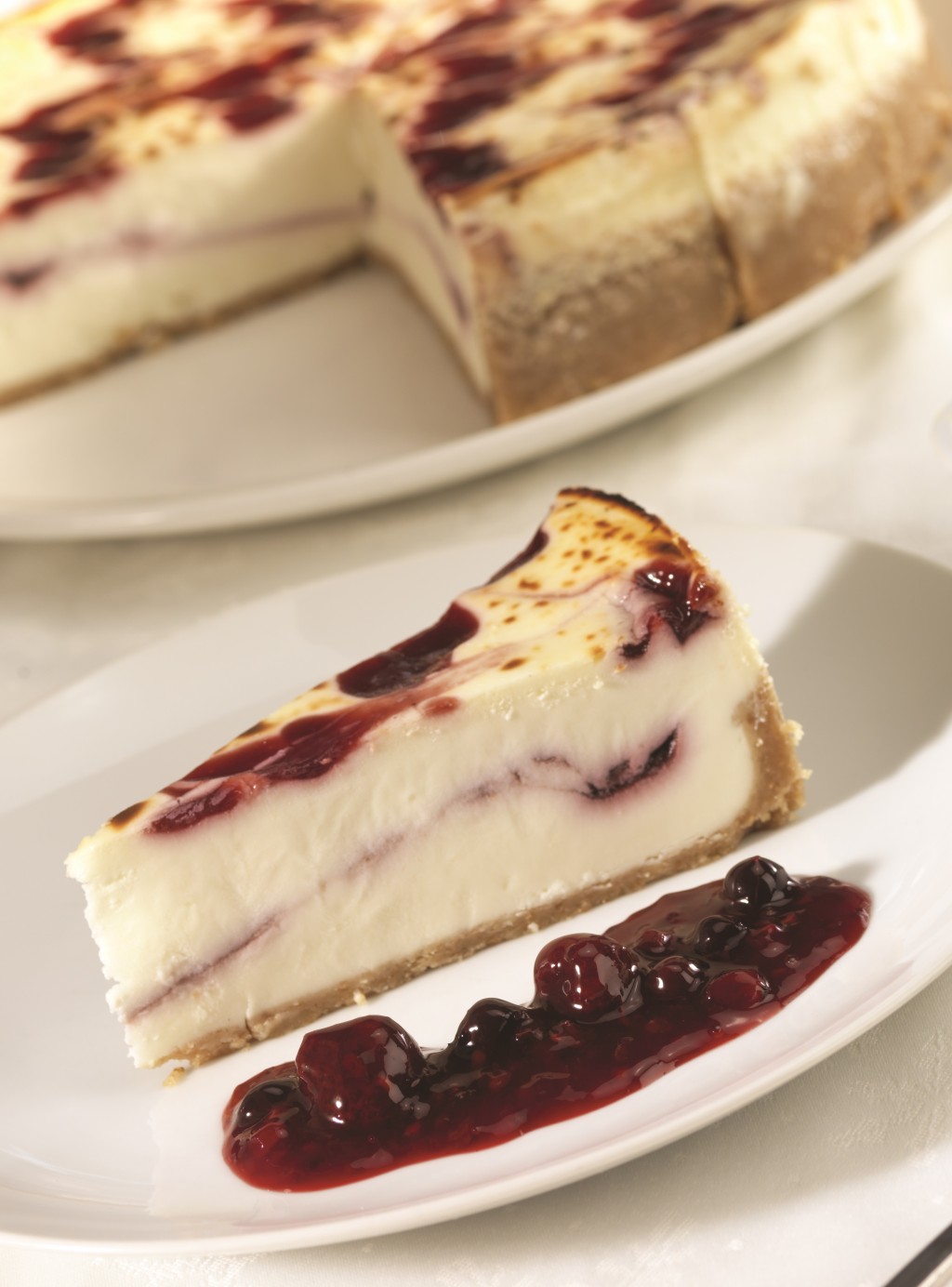 SWEET STREET Raspberry & White Chocolate Brûlée Cheesecake