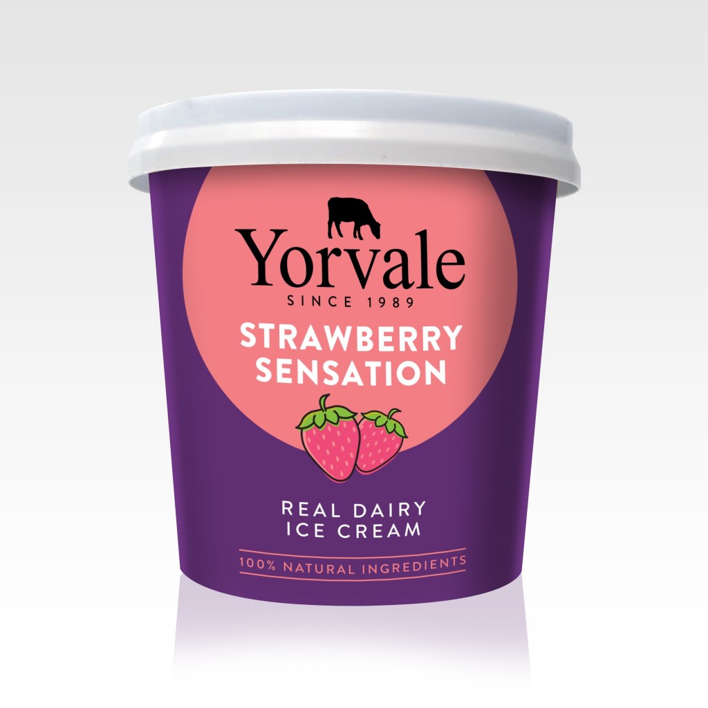 YORVALE Strawberry Ice Cream Tubs