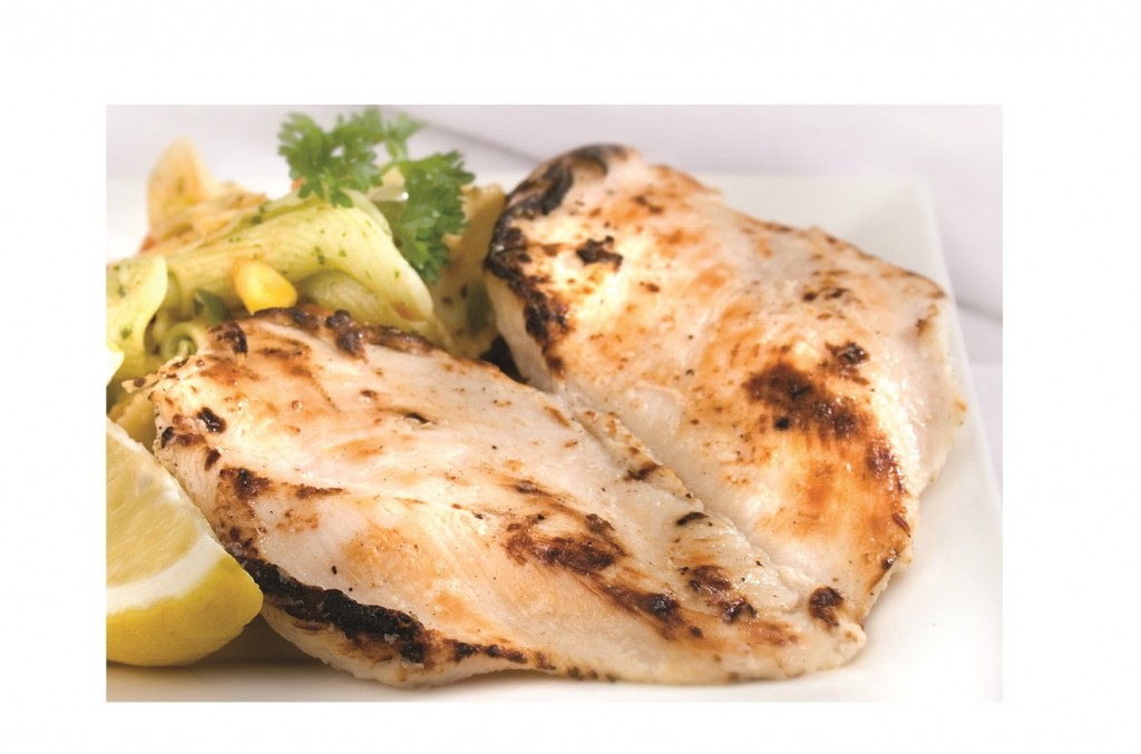 Cooked Charcoal Butterfly Chicken Breasts