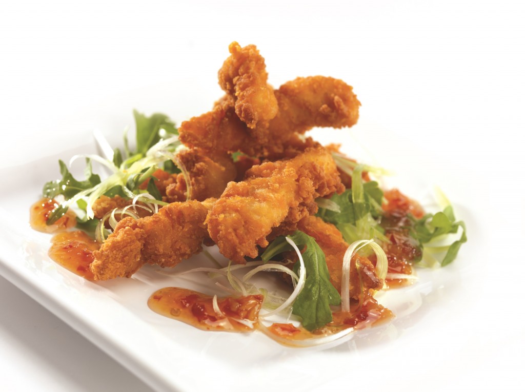 Dipped ‘n’ Dusted Chicken Strips with Sweet Chilli