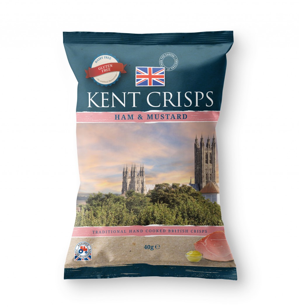 KENT CRISPS Ham & Mustard Crisps