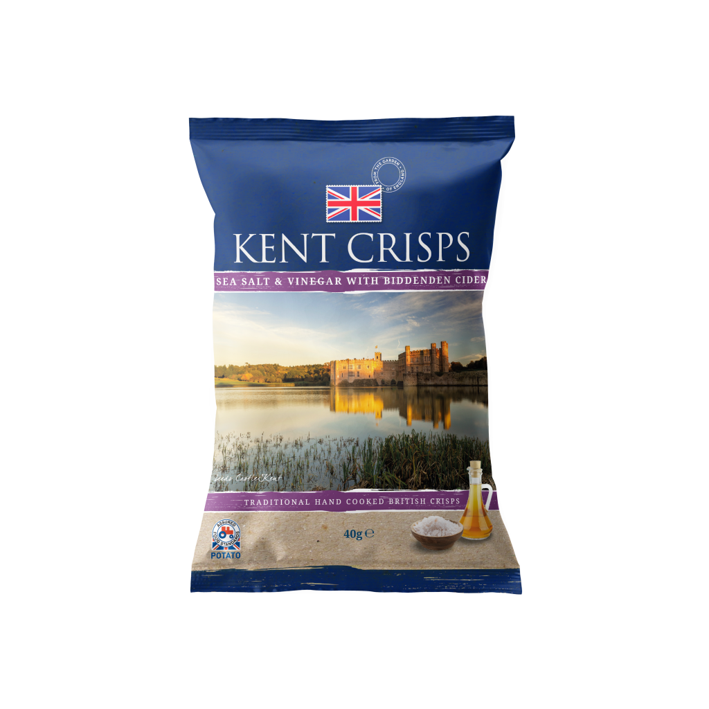 KENT CRISPS Sea Salt & Biddenden Cider Vinegar Potato Crisps