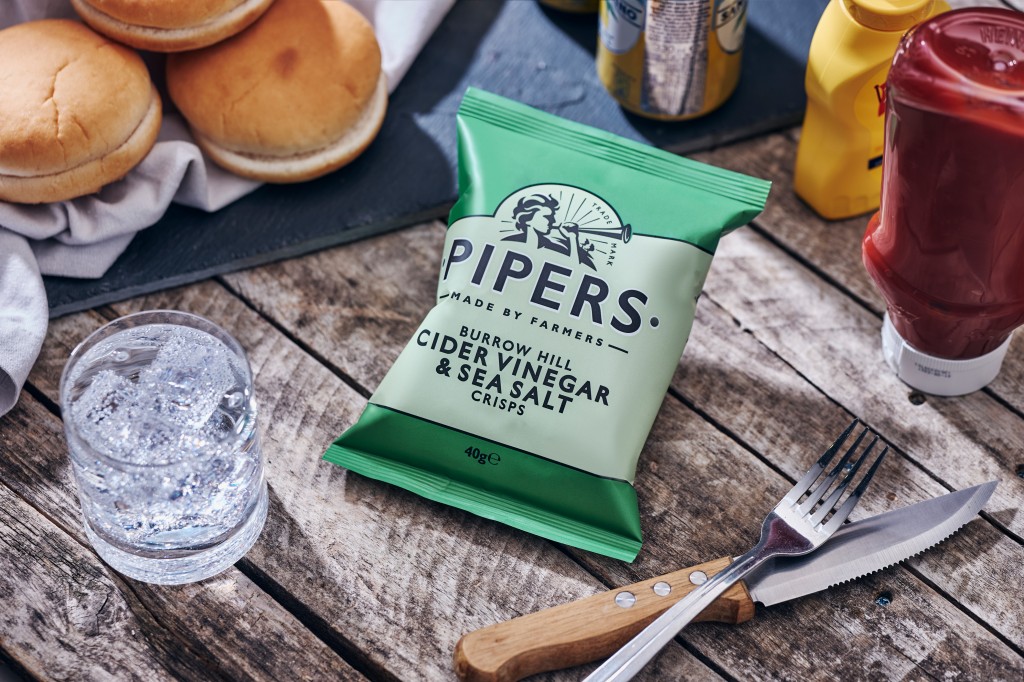 PIPERS Burrow Hill Cider Vinegar & Sea Salt Crisps