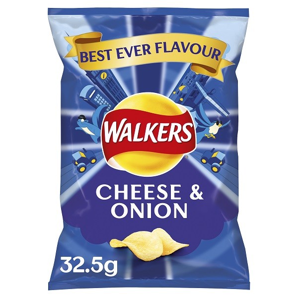 WALKERS Cheese & Onion Crisps