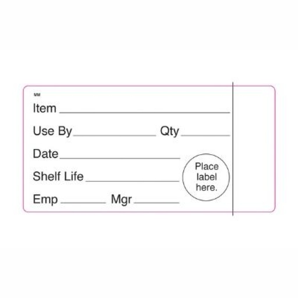Removable Shelf Life Labels 4x2