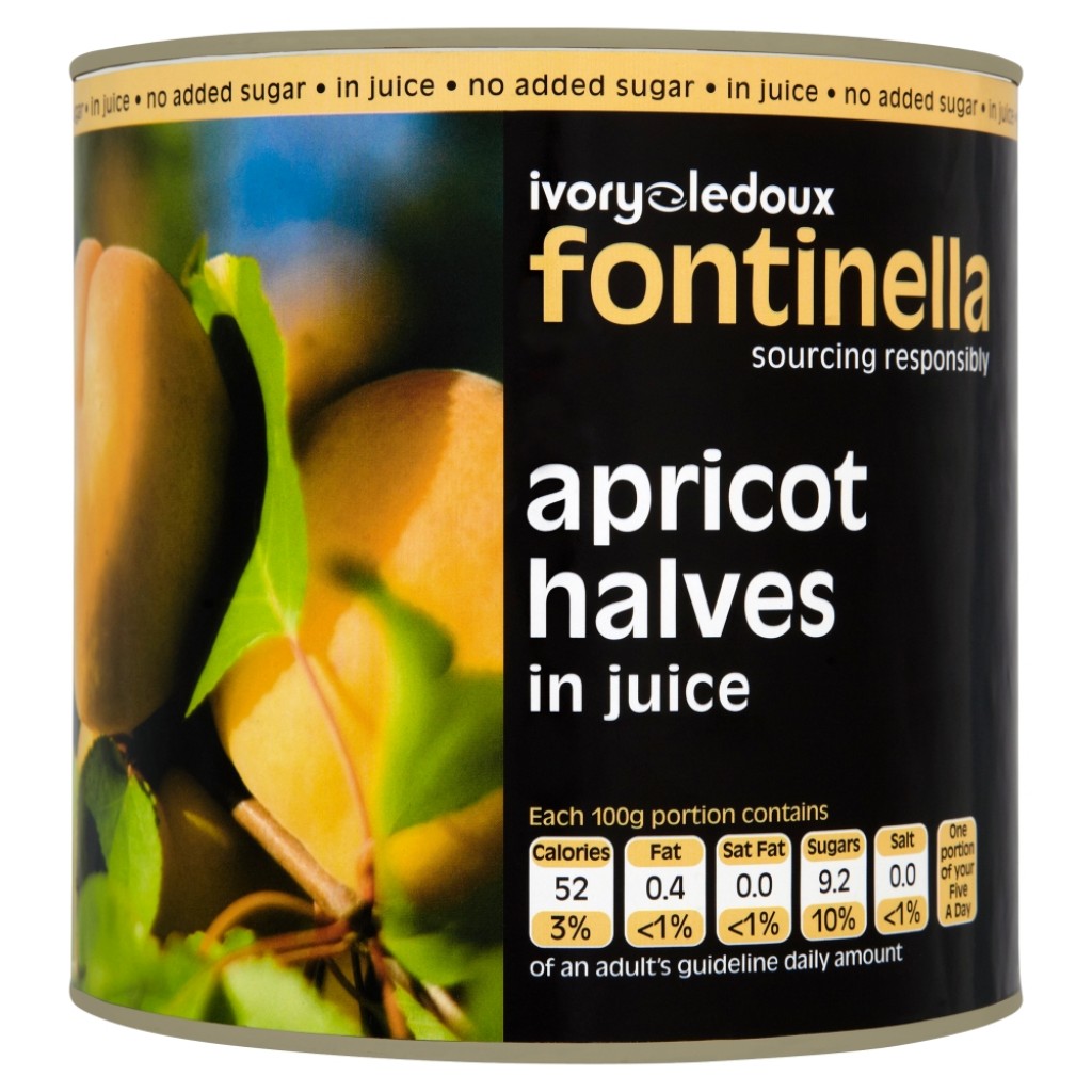 FONTINELLA Apricot Halves in Juice