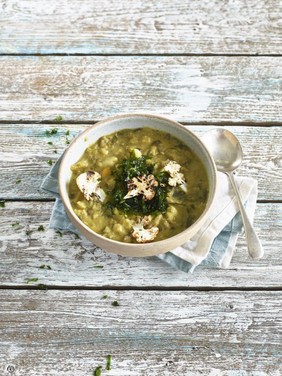 REDEMPTION Cauliflower, Lentil & Spinach Soup