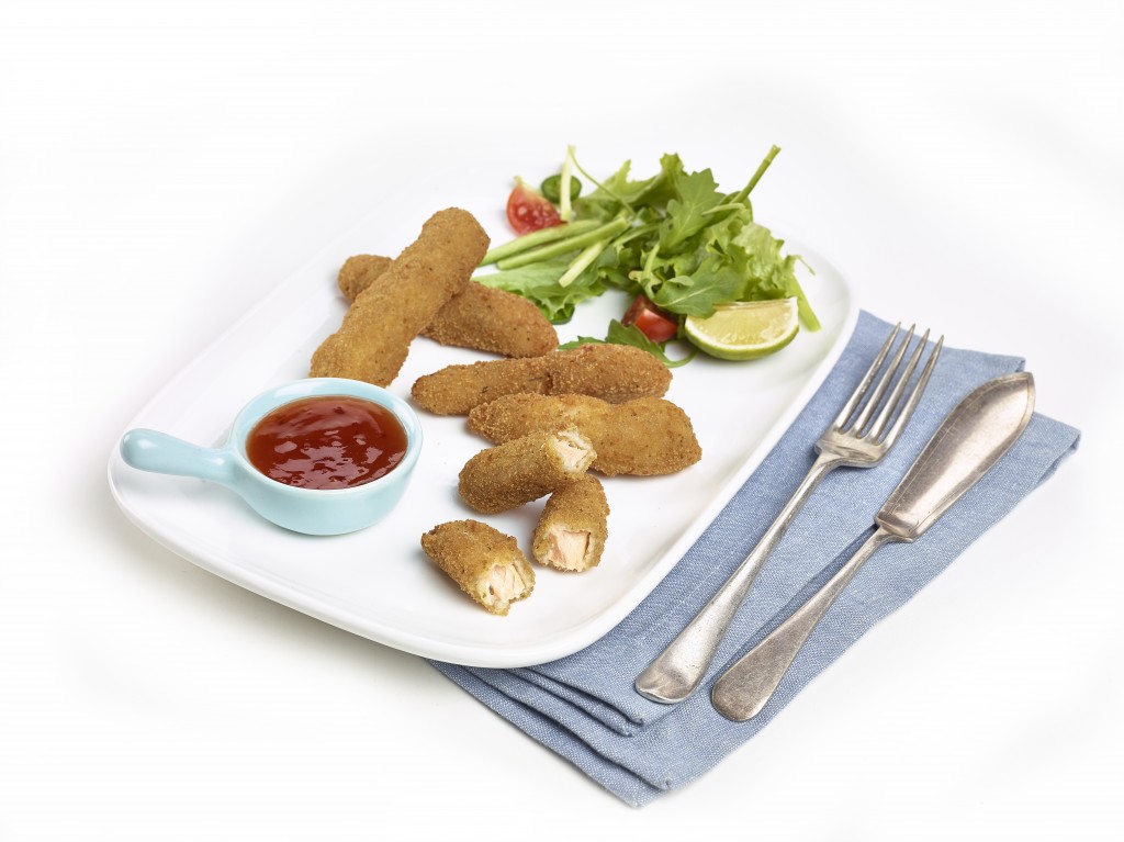 Breaded Lime & Coriander Salmon Goujons