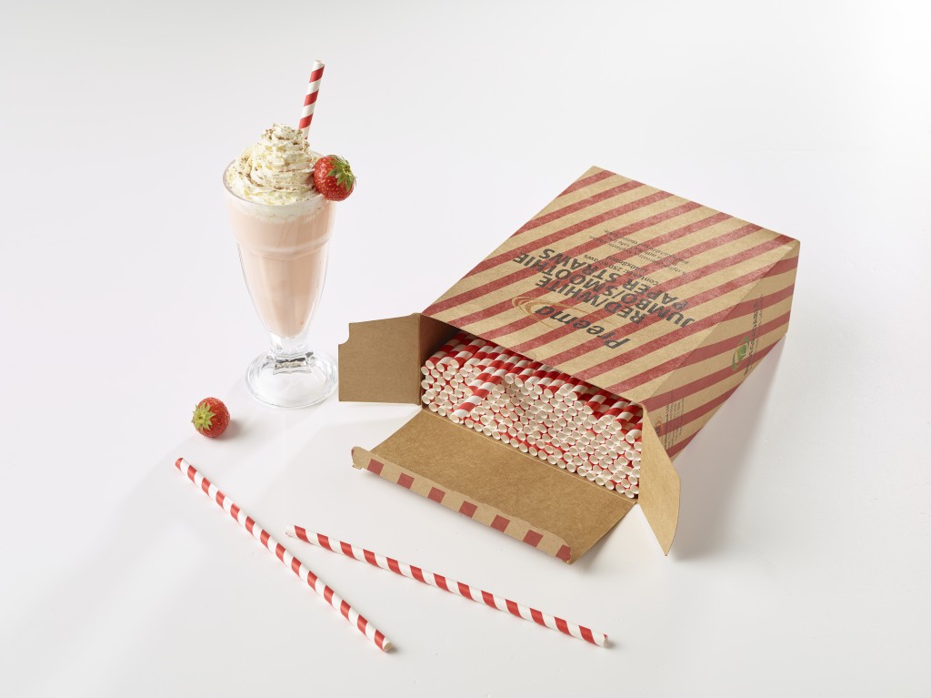 Red & White Paper Straws