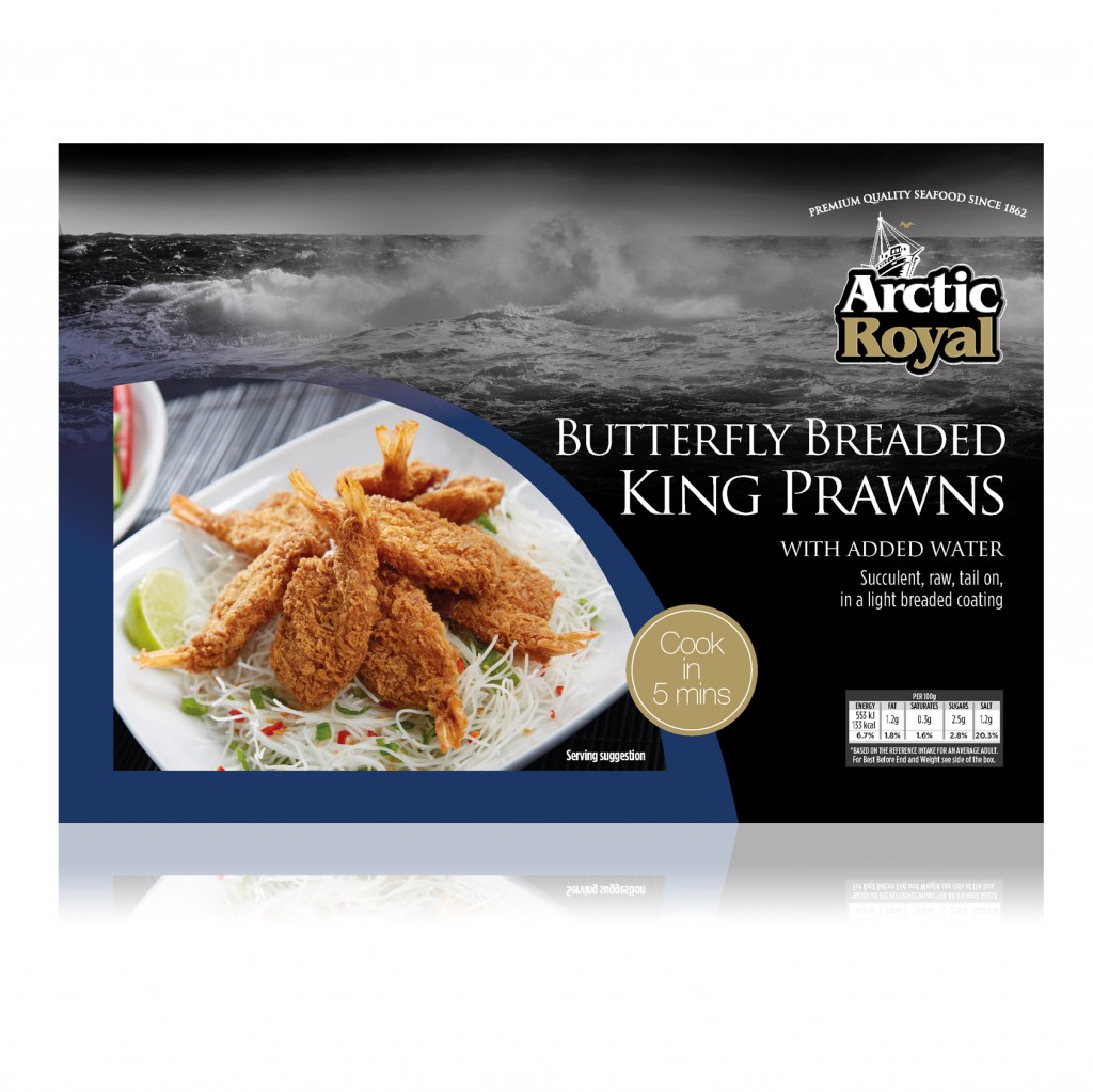 Breaded Butterfly Tail-on King Prawns