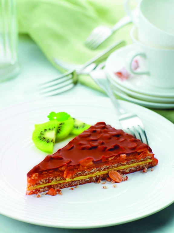 ALMONDY Gluten Free Peanut & Caramel Cake