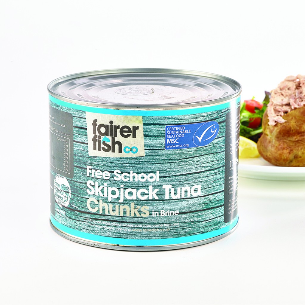 FAIRER FISH CO MSC Free School Skipjack Tuna Chunks in Brine