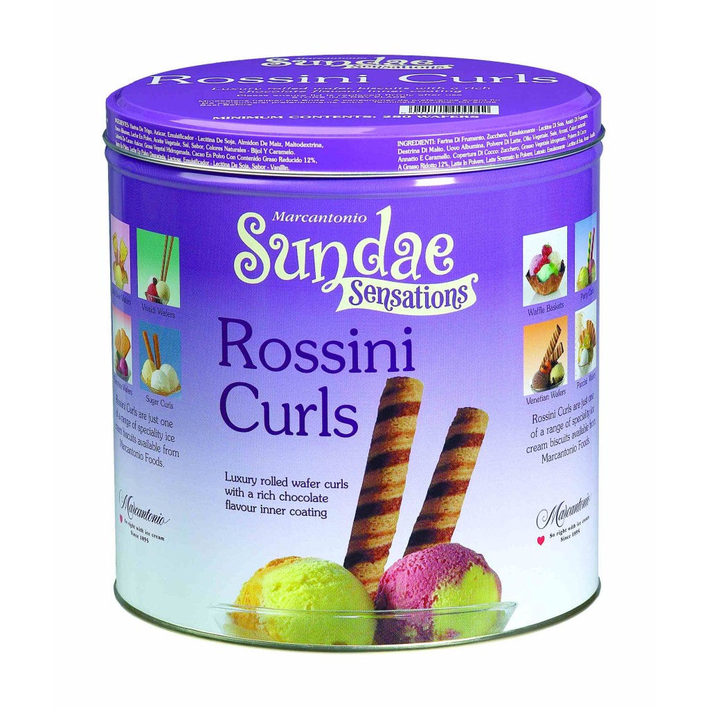 Chocolate Rossini Wafer Curls